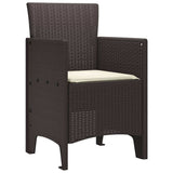Garden Chair 4 pcs Brown 53 x 49 x 85 cm Polypropylene 847477