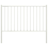 Fence Panel Woerden with Posts Steel 1.7x1.25 m White 145217