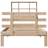 Bookcase Bed without Mattress 90x200cm Solid Wood Pine 3322751