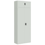 ZNTS File Cabinet Light Grey 90x40x240 cm Steel 3188321