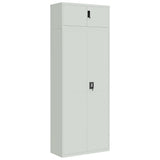 File Cabinet Light Grey 90x40x240 cm Steel 3188321