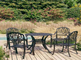 5 Piece Bistro Set Cast Aluminium Black 3070602