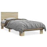 Bed Frame without Mattress Sonoma Oak 75x190 cm Small Single 845813
