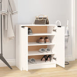 ZNTS Shoe Cabinet White 59x35x70 cm Engineered Wood 811421