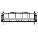 Sofa Bed Frame Black Powder-coated metal 200 x 90 cm 324755