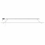 Awning Frame with LED Strip Lights White 450 x 350 cm Aluminium 313206
