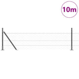 Welded Wire Fence with Concrete Base 10 x 0.5 m 3353612