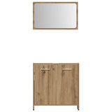 3 Piece Bathroom Furniture Set Artisan Oak Engineered Wood 3328562