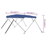 4 Bow Bimini Top Blue 243x210x137 cm 92372