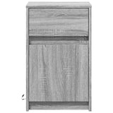 ZNTS Bedside Cabinets with LED Lights 2 pcs Grey Sonoma Engineered Wood 852009