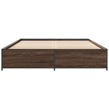 Bed Frame without Mattress Brown Oak 140x190 cm 3279856
