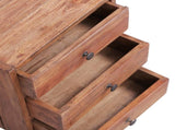 Bedside Cabinet with 3 Drawers 35x25x35 cm Solid Mahogany Wood 283938