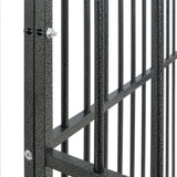 Dog Cage with Wheels Black Galvanised Steel 172208