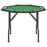 8-Player Folding Poker Table Green 108x108x75 cm 80404