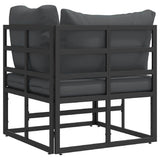 Outdoor Furniture Black and Anthracite 71.5 x 71.5 x71 cm Metal 42008022
