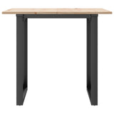 Dining Table O-Frame 80x80x75 cm Solid Wood Pine and Steel 3282673
