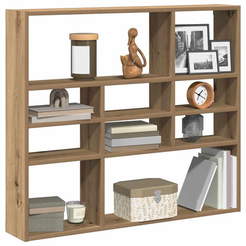 ZNTS Wall Shelf Artisan Oak 90x16x78 cm Engineered Wood 856070