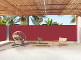 Retractable Side Awning Red 200x1000 cm 318047