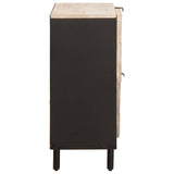 Sideboard White Wash Finish 80 x 33 x 75 cm Solid Mango Wood 4017891