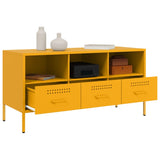 TV Cabinet Mustard Yellow 100.5x39x50.5 cm Steel 843039