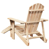 Adirondack Chair with Ottoman Natural Wood Solid Wood Fir 4007240