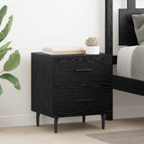 Bedside Cabinet Black Oak 40 x 35 x 47.5 cm Engineered Wood 882045