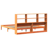 Bookcase Bed without Mattress Wax Brown 200x200 cm Solid Wood Pine 3321609