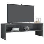 TV Cabinet High Gloss Grey 120x40x40 cm Engineered Wood 800044
