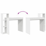 Desk with Shelf White 100 x 40 x 90 cm Engineered Wood 869314