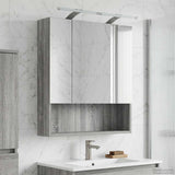 Bathroom Mirror Cabinet with Door Grey Sonoma 60 x 14.5 x 70 cm 889196