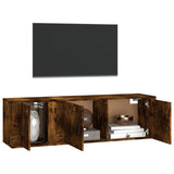 2 Piece TV Cabinet Set Smoked Oak Engineered Wood 3188427