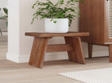 Stool Natural 40 x 25 x 31 cm Mahogany Wood 42012397