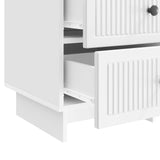 Bedside Cabinet with Drawer High Gloss White 43 x 41 x 66.5 cm 893869