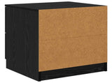 Bedside Cabinet 2 pcs Black Oak 45 x 39 x 50cm Engineered Wood 880509