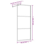 Walk-in Shower Wall with Clear ESG Glass Gold 90x195 cm 154937