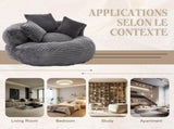GOMYWAY Bean Bag Chairs for Adults/Kids,Large Bean Bag Chair with 3 Pillows & Armrest, Soft Corduroy W2678P489500