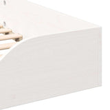 Bed Frame White 80 x 200 cm Solid Pine Wood 873392