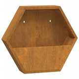 ZNTS Wall Planters 2 pcs Rusty Corten Steel 46x10x40 cm 823685