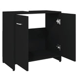 Bathroom Cabinet Black 60x33x61 cm Engineered Wood 802571