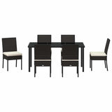 Garden Dining Set 7 pcs Cream Powder-Coated Steel 3379223
