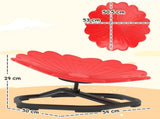 Flower-Shaped Sensory Spinning Chair with Non-Slip Base for Balance/Coordination, Red T3398P378987
