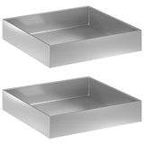 Garden Planter 2 pcs Silver 80 x 80 x 20 cm Galvanised Steel 8005019