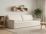 3 Seater Sofa Cream 190 x 81 x 82 cm Velvet 42041128