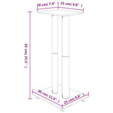 Speaker Stands 2pcs Black&Silver Tempered Glass 2 Pillars Design 51807