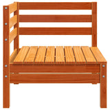 Garden Sofas Corner 2 pcs Wax Brown Solid Wood Pine 837988