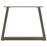 Coffee Table Legs V-Shape 2 pcs Natural Steel 60x cm Steel 4012555