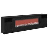 Electric Fireplace Black Oak 165 x 28.5 x 47 cm Engineered wood 8021184
