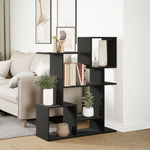 ZNTS Room Divider Bookcase Black 92x29x112 cm Engineered Wood 858121