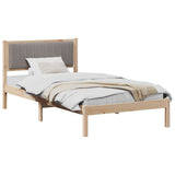 Bed Frame with Upholstered Headboard Taupe 100 x 200 cm 878282