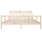 3100978 Bed Frame without Mattress Solid Wood 200x200 cm